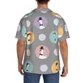 thumbnail image 3 of Fuzoiu Cute Geese Print Men's Casual Short,Men's Short Sleeve Shirt,Mens Casual Button Down Shirts,Cuban Collar Summer Shirt for Beach, Vacation, and Outdoor Activities-XX-Large, 3 of 5