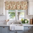 thumbnail image 2 of Rose Fall Farmhouse Short Window Curtain Valances, Thanksgiving Vintage Pastoral Botanical Flowers Rod Pocket Kitchen Valances for Living Room Bedroom Bathroom Cafe 60" x 18", 2 of 8