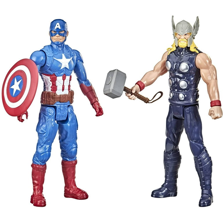 OBLRXM Figurine Avengers, Avengers Endgame Titan Hero Series Lot de 6  Figurines, Hulk, Iron Man, Captain America,Thor, Spiderman, Batman pour  Enfants