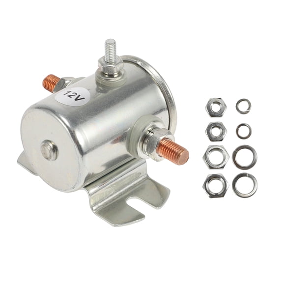 Unique Bargains 1 Set Golf Cart Marine Winch Continuous Duty Solenoid Relay 12V 200A 3 Terminal Relay Metal