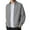 Grey, variant on Mens Winter Jacket Winter Solid Color Rib Knit Double Zipper Casual Jacket Without Hood Textured for Everyday Wear Coats for Men Navy S