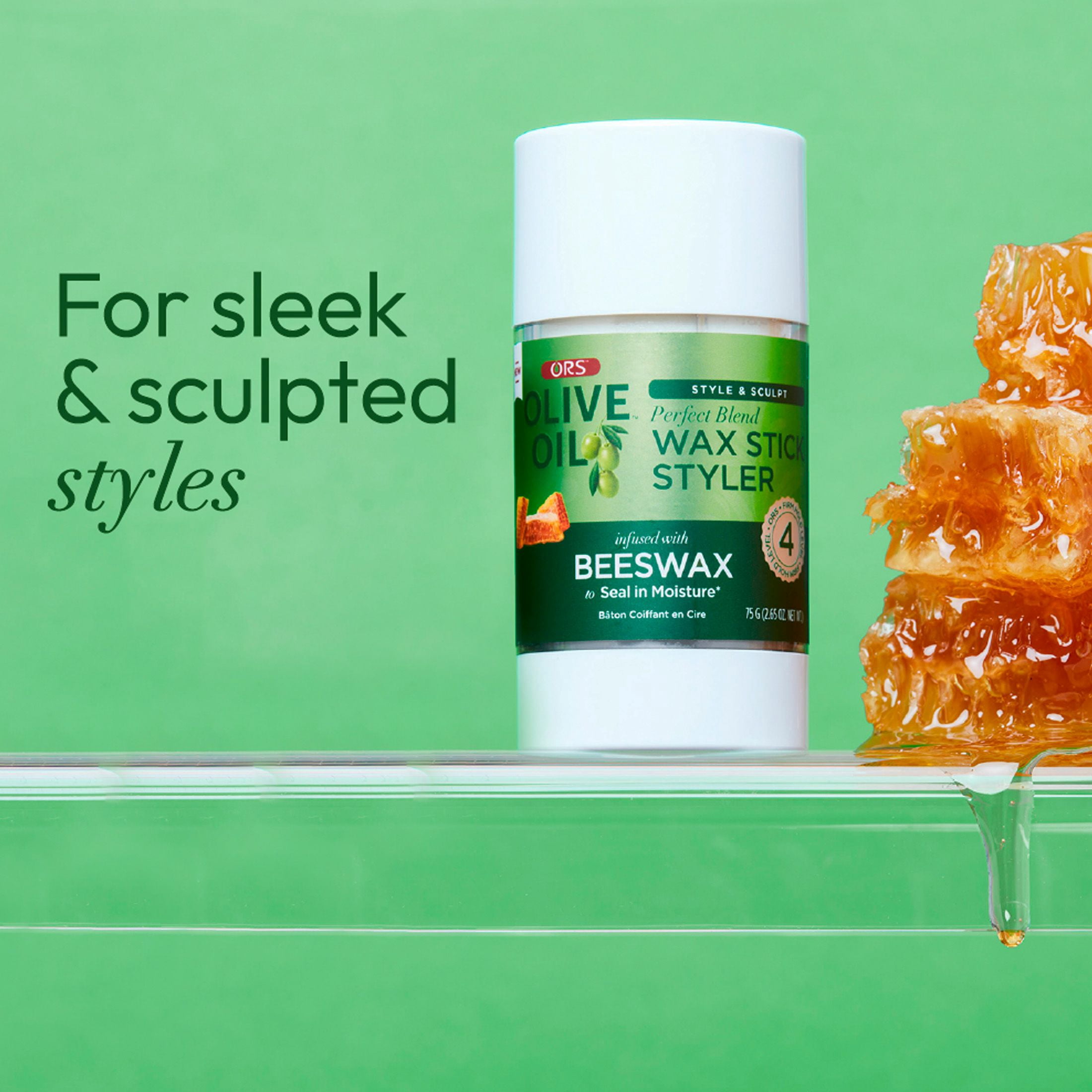 (6 pack) ORS Olive Oil Perfect Blend Wax Stick Styler, All Hair Types, Extra-Firm Hold, 2.6 oz