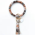 thumbnail image 2 of Bijoux en Liquidation, Bracelet en Cuir Tendance, Porte-Clés Rond avec Pompon, Multicolore, 2 of 2