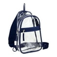 thumbnail image 6 of Eastsport Unisex Clear Sling Stadium Approved Bag, Blue Trim, 6 of 8
