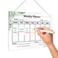 thumbnail image 1 of Discounted Stock! Hanging Erasable Acrylic Weekly Planner Notepad G, B, 11.7*7.8*1.17In, Acrylic An Acrylic Weekly Planner And Six Pens Relocy, 1 of 7