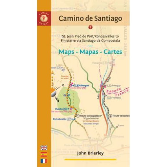 Pre-Owned Camino de Santiago Maps / Mapas / Cartes: St. Jean Pied de Port/Roncesvalles to Finisterre via Santiago de Compostela (Paperback) 1844095290 9781844095292
