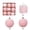 Pink, variant on Roiihwy Flocked Christmas Ball Ornaments, 9ct 3.1" Irregular Macaron Shape, Soft Velvety Texture for Tree Wreath Decor, Pink