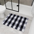 thumbnail image 7 of Ottomanson Non-Slip Accent Rug 2'7" x 3' – Low Pile Entryway Bedroom Small Rug, Buffalo Plaid Black/White, 7 of 7
