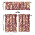 thumbnail image 6 of Paisley Curtains 36 Inch Short - 3 Panel Set, Vintage Bohemian Ethnic Floral Pattern, Colorful Retro Chic Design, Artistic Rod Pocket Window Curtain for Living Room, Bedroom, Easy Wash, 6 of 6
