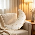 thumbnail image 6 of Btomtd Crescent Body Pillows for Side Sleepers, 31.5 Inch Long Bolster with Ruffled Edge, Leg Waist Support, Removable Cover, B, 6 of 6