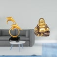 thumbnail image 2 of Figura de delfín y Buda Maitreya realista y moderna, escultura coleccionable de Feng Shui para el hogar, la oficina, el escritorio, la entrada, el arm, 2 of 8