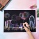 thumbnail image 3 of Vista nocturna para rascar Escena nocturna de ciudad colorida Pintura para rascar DIY Pintura para rascar hecha a mano Regalo para hombres y mujeres, 3 of 6