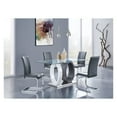 thumbnail image 2 of Global Furniture USA Contemporary Dining Table, Clear,Dark Grey,Silver,White, 2 of 4