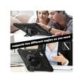 thumbnail image 3 of Case for iPad Pro 11 Inch M4 2024 5th Generation A2836/A2837/A3006 with Built-in Screen Protector, 360° Rotating Stand, Adjustable Shoulder Strap, Precise Cutouts, Pencil Holder, 3 of 7