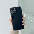 thumbnail image 1 of Original Square Liquid Silicone Phone Case For iPhone 15 14 13 11 12 Pro Max Mini X XS 7 8 Plus SE 2020 Shockproof Back Cover Black For iPhone 13 Mini, 1 of 6