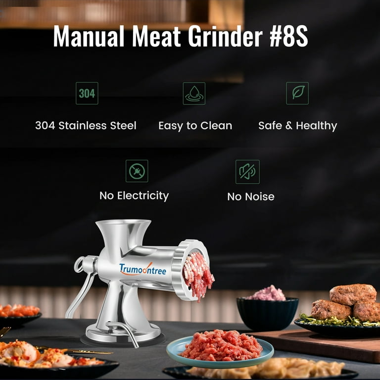 Manual Meat Grinder Stainless Steel Hand Crank Meat Grinding