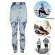 thumbnail image 4 of Mujer Yoga Pantalones Seamless Tie Dye Casual Leggings para Gimnasio Deportes (S Azul), 4 of 5