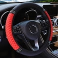 thumbnail image 2 of 37-38cm Car Pu Leather Crystal Steering Wheel Cover Universal Accessories, 2 of 4