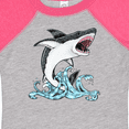 thumbnail image 4 of Inktastic Great White Shark Jumping Boys or Girls Baby Bodysuit, 4 of 5