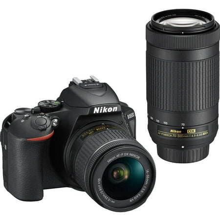 Nikon D5600 24.2MP DX-format Digital SLR Camera Black w/ AF-P DX NIKKOR 18-55mm f/3.5-5.6G VR & AF-P DX NIKKOR 70-300mm f/4.5-6.3G