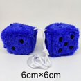 thumbnail image 1 of Cubo de peluche con estampado en caliente de 6 cm de pelo largo, colgante para espejo retrovisor, colador para colgar, 1 of 6