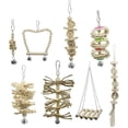 thumbnail image 1 of Juguetes y accesorios para pájaros Juego de 8 hamacas de madera para masticar juguetes para loros, loros, canarios, loros, guacamayos Zhivalor LN-0558, 1 of 4