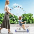 thumbnail image 4 of Costway 2-in-1 Kids Ride-on Push Car with LED Lighted Wheels Removable & Adjustable Handle Pink, 4 of 9