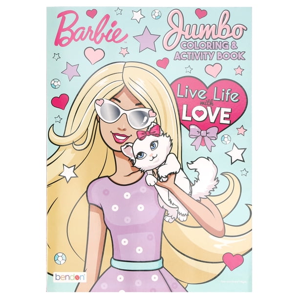 BARBIE Kids Set, Learning Activity Coloring Book, 80 Pages, 2-Pack