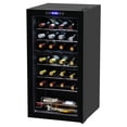 thumbnail image 4 of Dual Zone Wine and Beverage Refridgerator, 28 Bottle Wine Fridge with Independent Temperature Control & Glass Door, Freestanding Wine Cooler Chiller for Wine Champagne Beer, 4 of 12