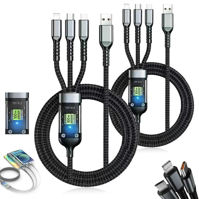 Cable de Carga Rápida USB C 100 W Ngff Carga Rápida Trenzado para iPhone16/15 Xiaomi Huawei