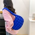 thumbnail image 2 of Bolso de hombro para mujer Bolso de mensajero en la nube Bolso sólidos casuales plisados ​​(Azul), 2 of 5