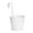 White #3, variant on Green Metal Hanging Flower Pot | 13x21cm Tin Planter for Balcony & Porch | No-Tools Installation | Home & Garden Decor | 1-Pack