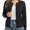 Black, variant on Women's Crew Neck Button Down Long Sleeve Cardigan Sweater