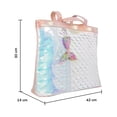 thumbnail image 4 of Bolsa Dama Tipo Sirena Corte Tote Escamas Tornasol Rosa Importadora La Merced Con Llavero Cola De Sirena, 4 of 6