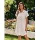 thumbnail image 3 of Vestido Zeagoo casual de algodón primaveral con cuello en V y bolsillos, 3 of 6