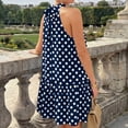 thumbnail image 4 of Women Halter Backless Dress Summer Mini Short Dresses A Line Polka Dot Sundress, S, 4 of 4