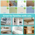 thumbnail image 5 of Cat Anti Scratch Tape Transparent PVC Anti Cat Scratch Furniture Protector Self-Adhesive Peelable Cat Training Protectors Tape for Bed Leather Sofa Door Chairs 17.7x196.9 inch, 5 of 7