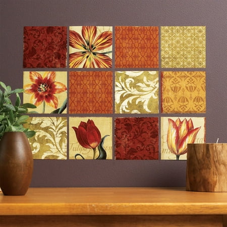 Wallies Peel Stick Tulip Medley 2 sheets 9 x 12