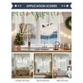 thumbnail image 6 of Valances for Windows Winter Green Eucalyptus Leaf Rod Pocket Short Curtain for bathroom living room bedroom Retro Pine Cone Berry on Linen 1 Panel 54x18in, 6 of 7