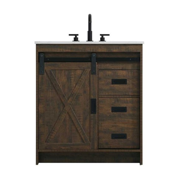 Elegant Kitchen and Bath Austin 30 inch Single Bathroom Vanity in Expresso