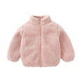 thumbnail image 2 of Baby Girls Boys Fleece Jacket Toddler Cute Coat Warm Winter Outwear Zip Up Fuzzy Plush Sweatshirt For Kids Fall Winter Outfits Pink 4-5 Years, 2 of 5