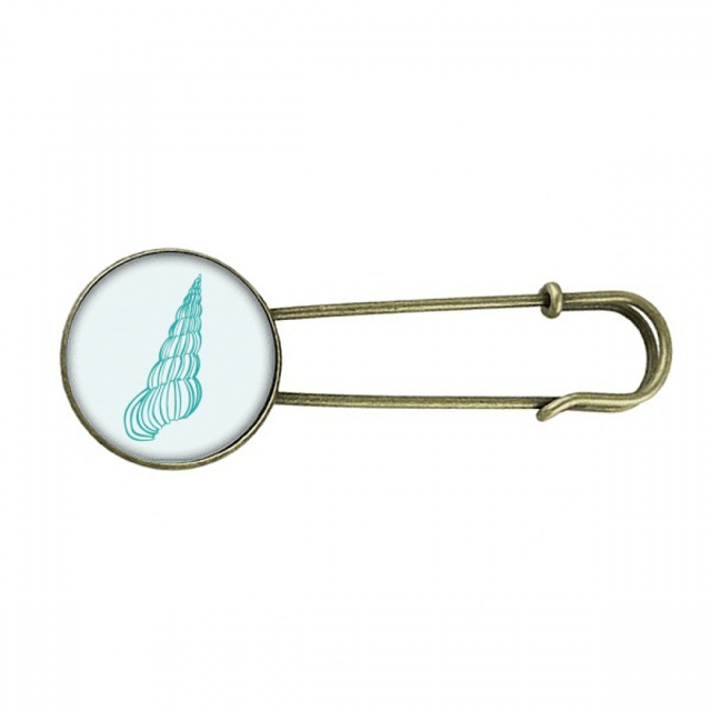 Blue Marine Life caracol ilustración EsES Broche De Broche De Metal Antiguo Unbranded M