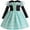 Black and green, variant on WIBACKER 1-6Y Girls Snow Princess Costumes Dresses with Cape Kids Fancy Dress Up for Halloween Party Cosplay Christmas - 1PCS