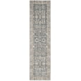 thumbnail image 2 of SAFAVIEH Valencia Euanthe Floral Bordered Polyester Runner Rug, Dark Grey/Light Grey, 2'3" x 8', 2 of 7