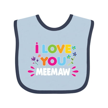 

Inktastic I Love You Meemaw with Flowers Gift Baby Girl Bib
