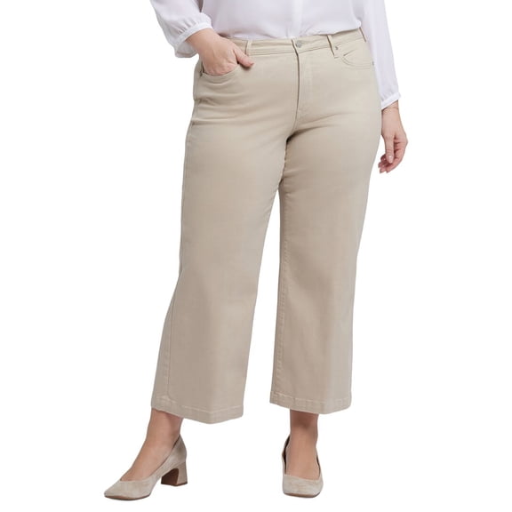 NYDJ womens Plus Teresa Feather Wide leg Jean, 18W