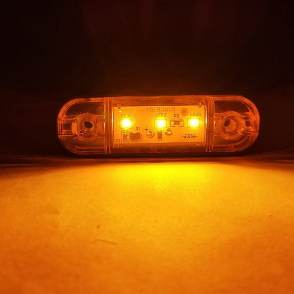 Efficient and 12V 24V 3Led Waterproof Truck Van Side Light for Enhanced Orange