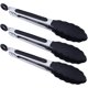 thumbnail image 1 of Pinzas para alimentos de cocina - Mini pinzas para servir de silicona de 7" - Juego de 3 Ormromra WMYD-12-1, 1 of 5