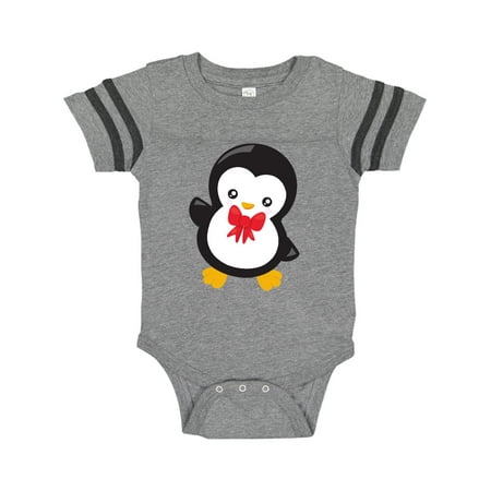 

Inktastic Penguin With Red Bow Tie Cute Penguin Gift Baby Boy or Baby Girl Bodysuit
