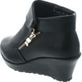 thumbnail image 5 of Lucky Top Stella-6K Children Girl's Platform Wedge Heel Fold Over Ankle Booties, 5 of 7